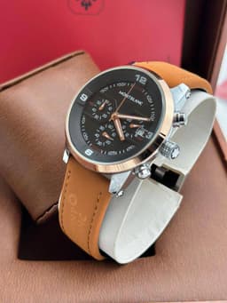 MONT BLAC CHRONOGRAPH LEATHER WATCH